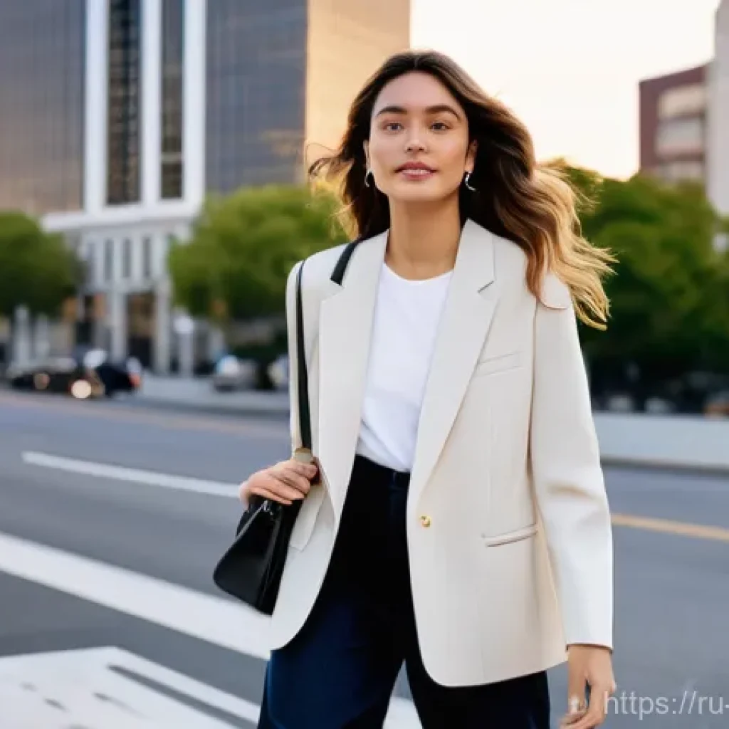 패션디자인과 패션매거진 - **Prompt:** A confident, stylish young woman, in her mid-20s, walks gracefully down a bustling metro...