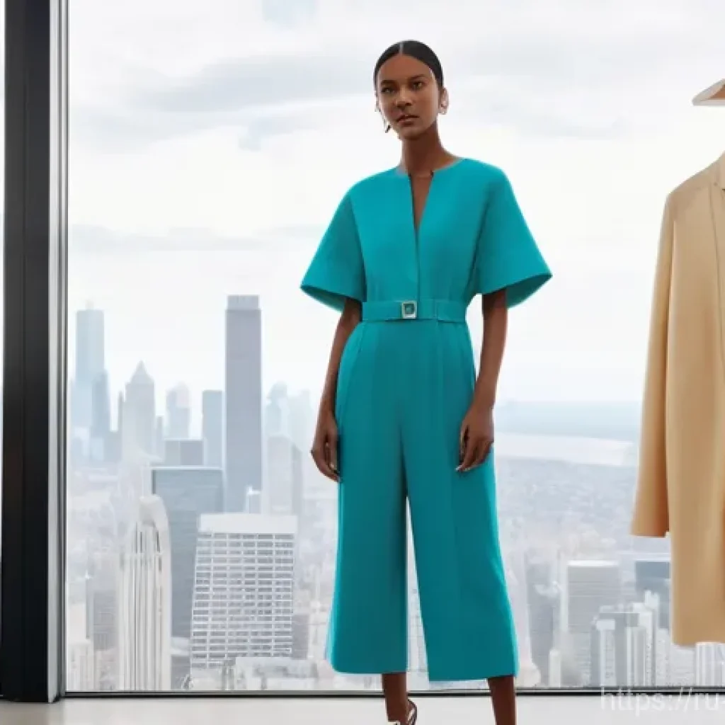 패션디자인과 패션인터뷰 - **Prompt:** A young, focused fashion designer (gender-neutral, early 30s) dressed in a chic, comfort...