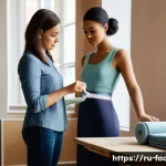 패션 패턴 메이킹 - A detailed scene of a skilled tailor measuring a standing client with a soft measuring tape, the cli...