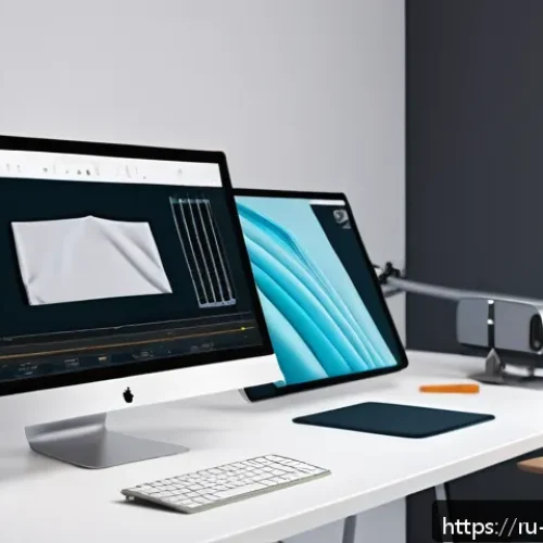 Home 30 패션 디자인 소프트웨어 - A modern fashion designer’s workspace showcasing digital clothing design software on a high-resoluti...
